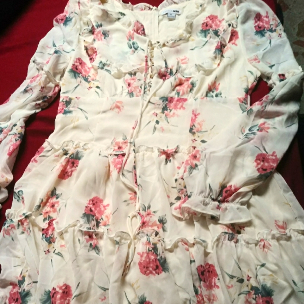 Beautiful Flowing Florals Mini Dress